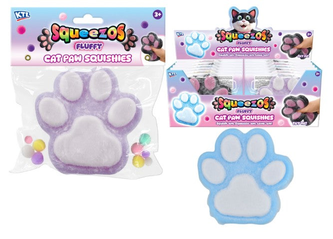Taba Feel Large Cats Paw With Fluffy Glitter & Bobbles Sensory Toy 180GM