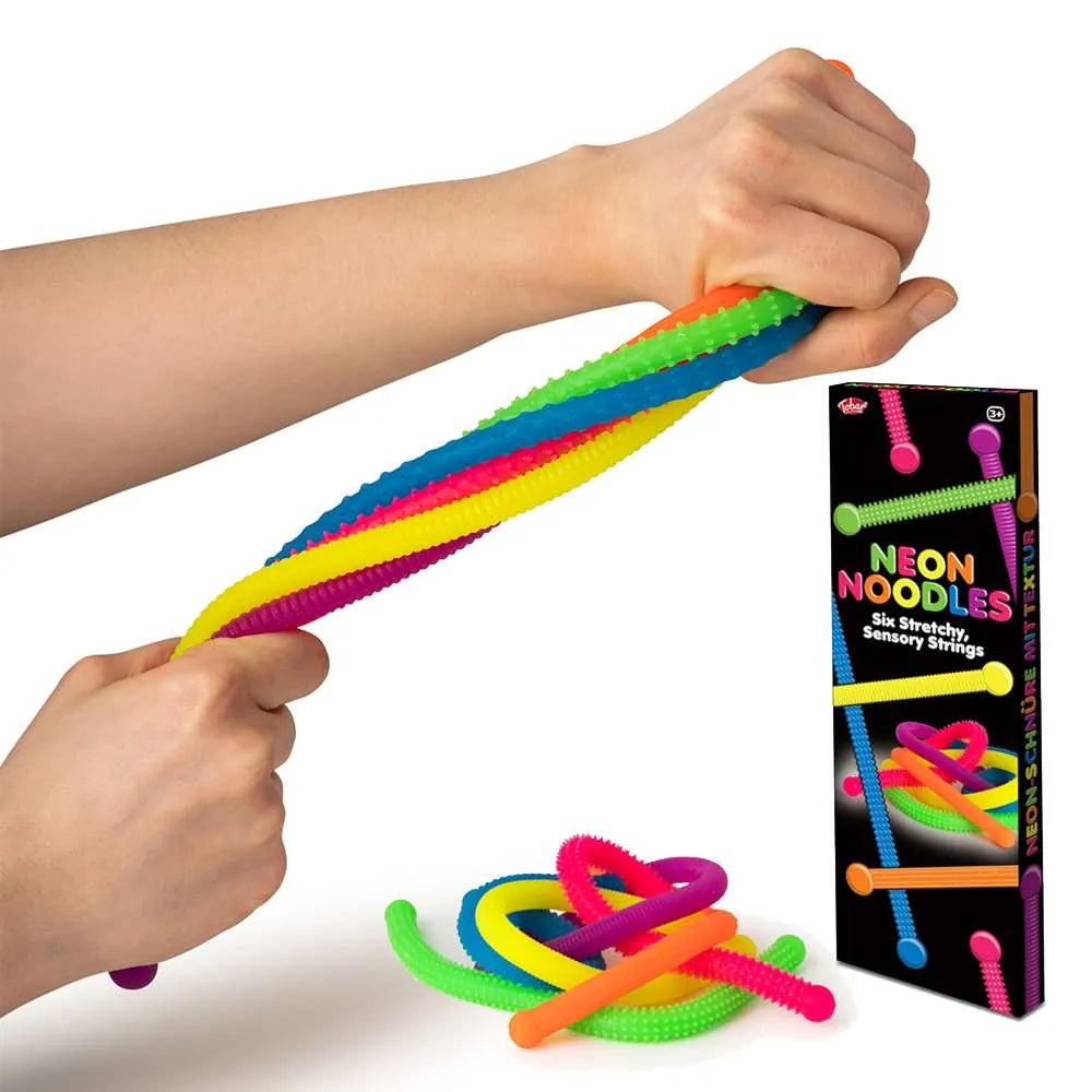 Scrunchems Squishy Neon Noodles Sensory Toy Pack of 6