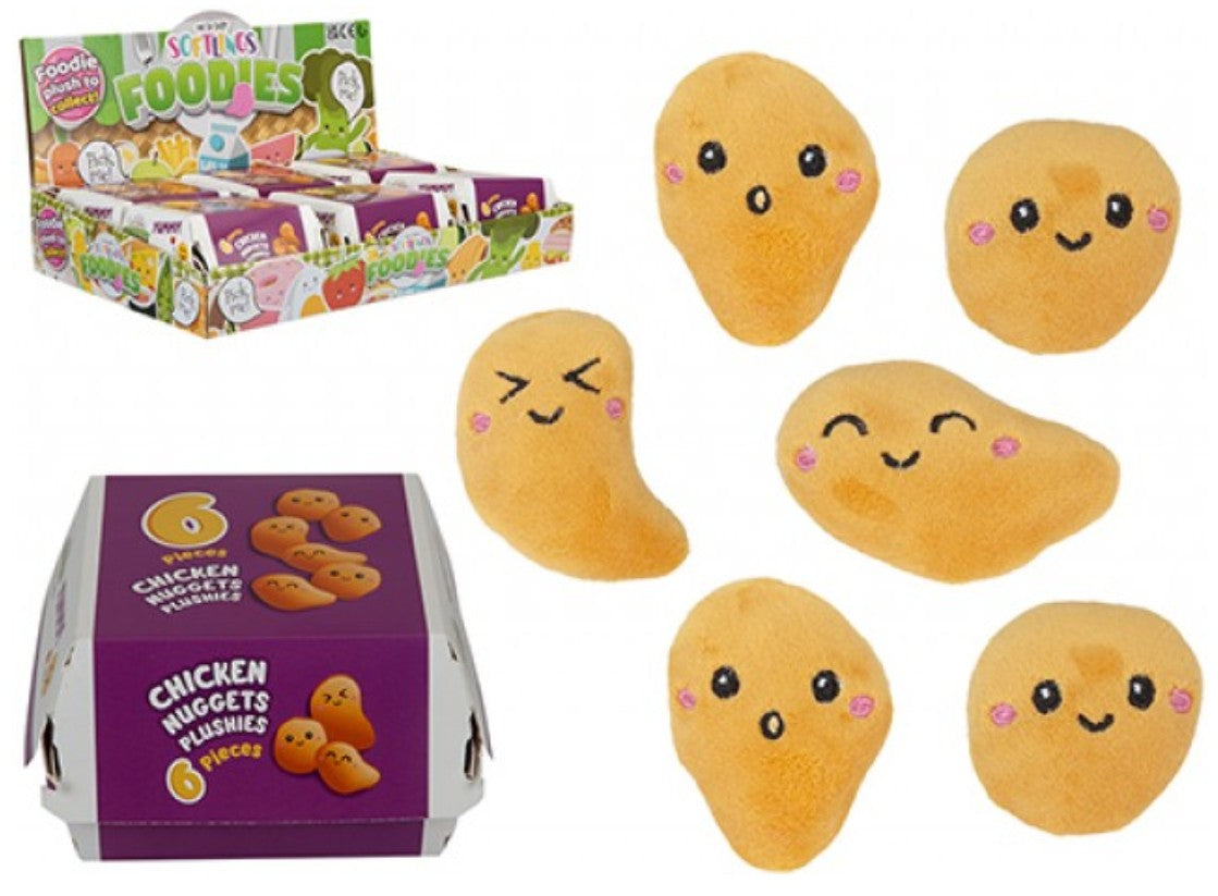 Softlings Foodies 6 Piece Chicken Nuggets Plush Toy In Box 11cm