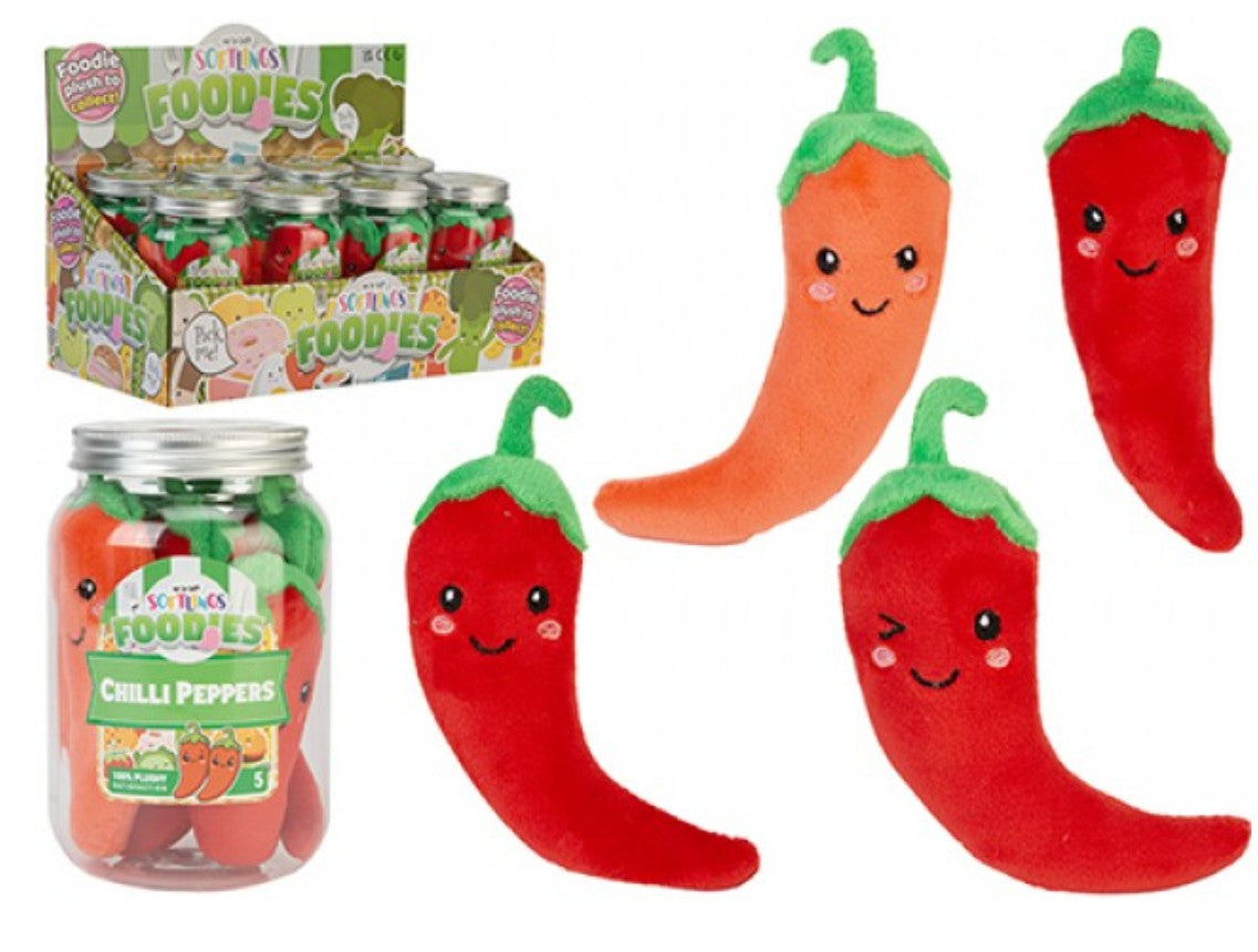 Softlings Foodies Chilli Jar 12cm Plush Toy