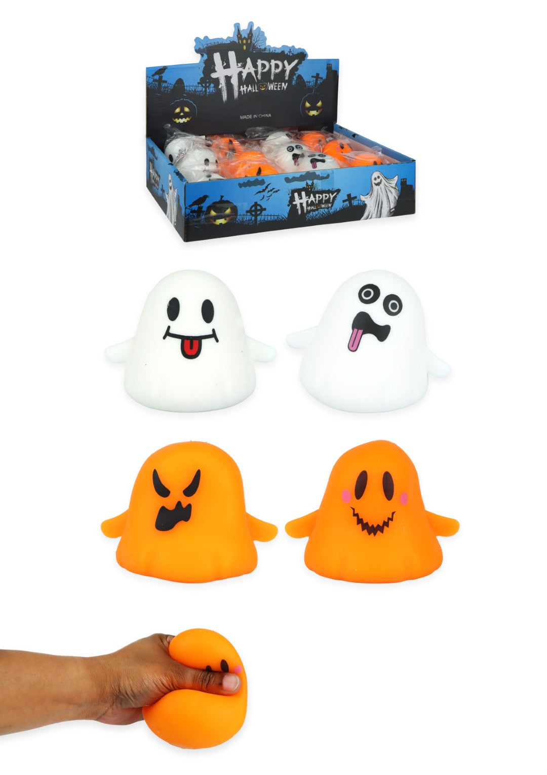 Halloween Squishy Ghost Squeeze Toy 7cm