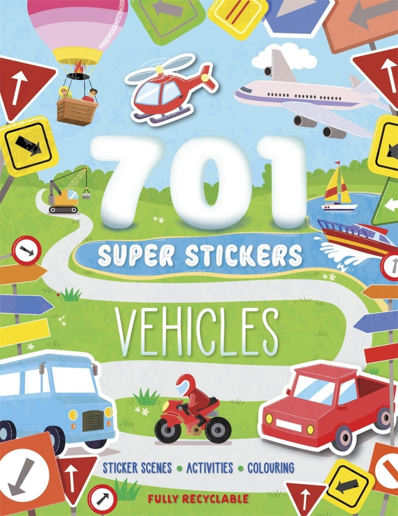 701 Super Stickers Vehicles Activity Book